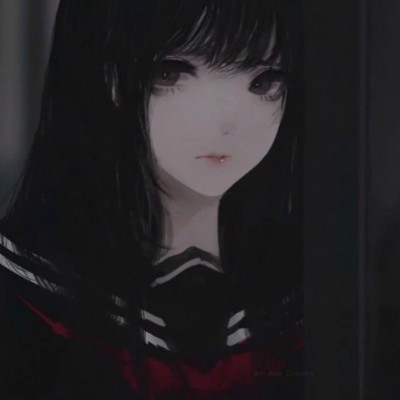 黑暗系二次元女生头像