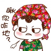 花棉袄东北姑娘带文字的卡通头像